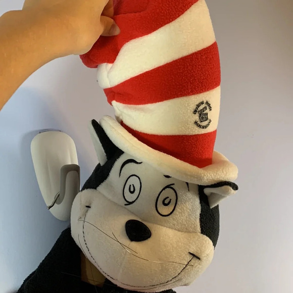 Rubies toddler DR SEUSS cat in the hat costume unisex 3-5 fleece one piece - Picture 2 of 11